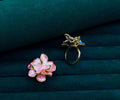 BLUE FLOWER COCKTAIL RING