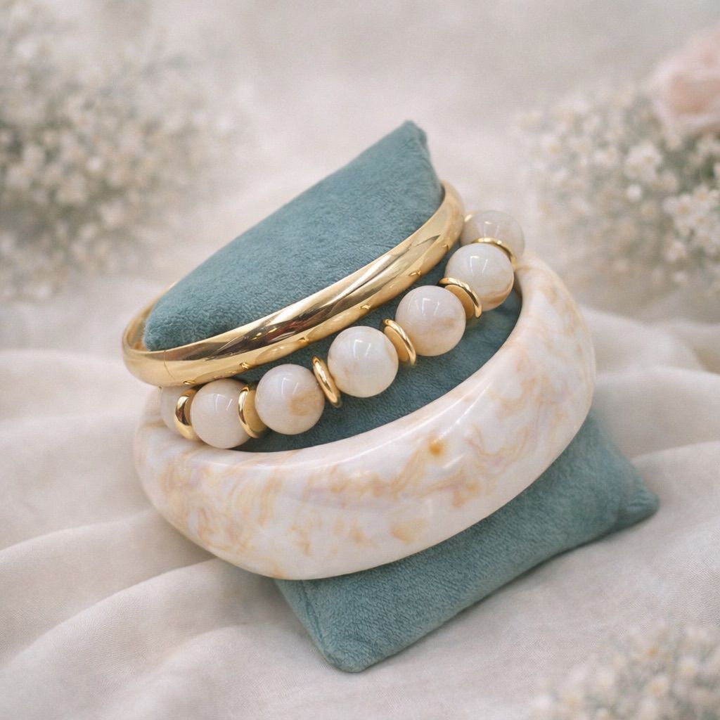 Stackable Bangles-White