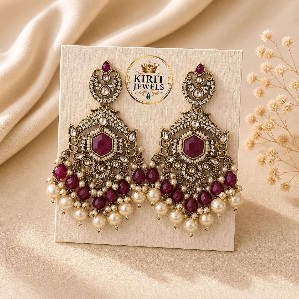 ❤️ Ruby Noor Pearl Drops