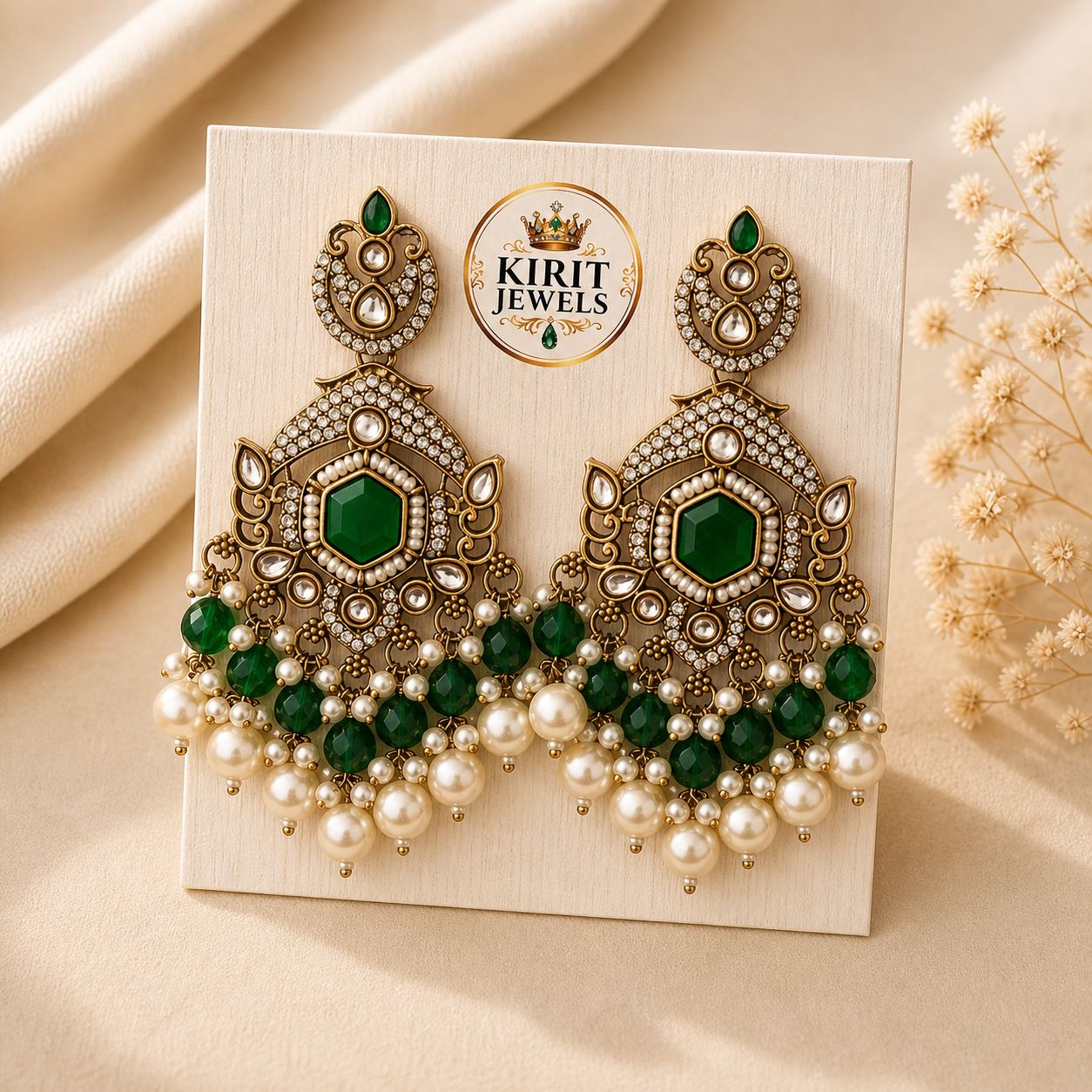 💚 Emerald Noor Pearl Drops