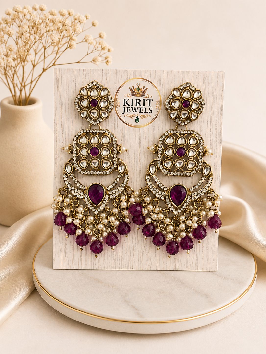 Sitara Danglers-Purple