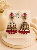 Sitara Jhumka-Rani Pink