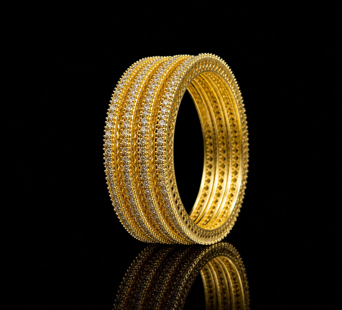 Rozana Sparkle AD Bangles