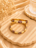 Lavender Cream Enamel Bangles