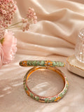 Emerald Garden Enamel Bangles