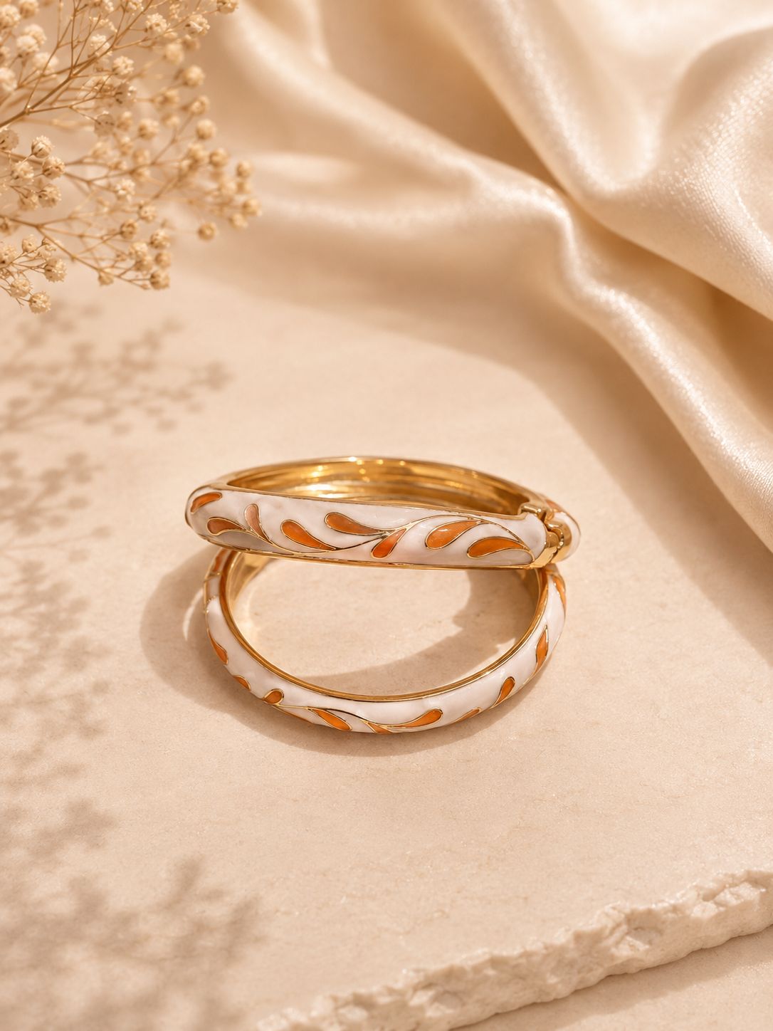 Amber Wave Enamel Bangles