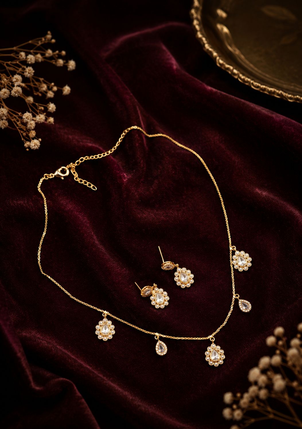 Pearl Mosanite Necklace