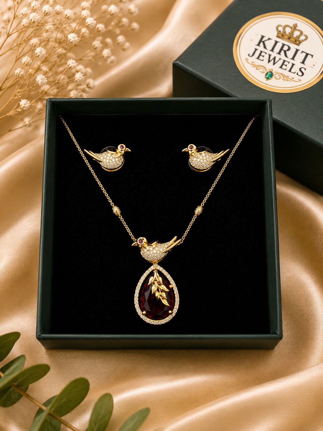Ruby Birdie Pendant