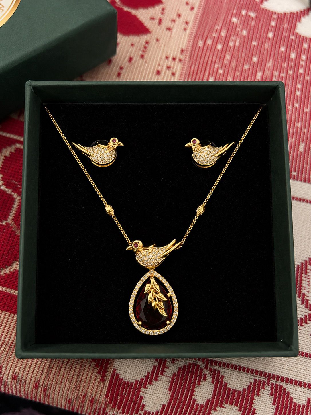 Ruby Birdie Pendant