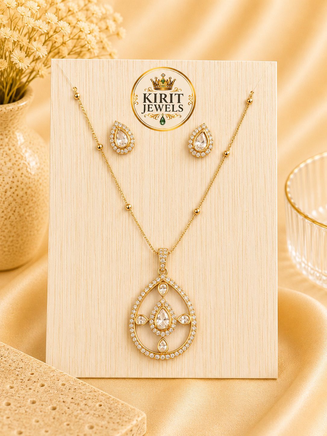 Ivory Mosanite Pendant