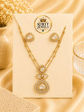 Flower Mosanite Double Chain Pendant
