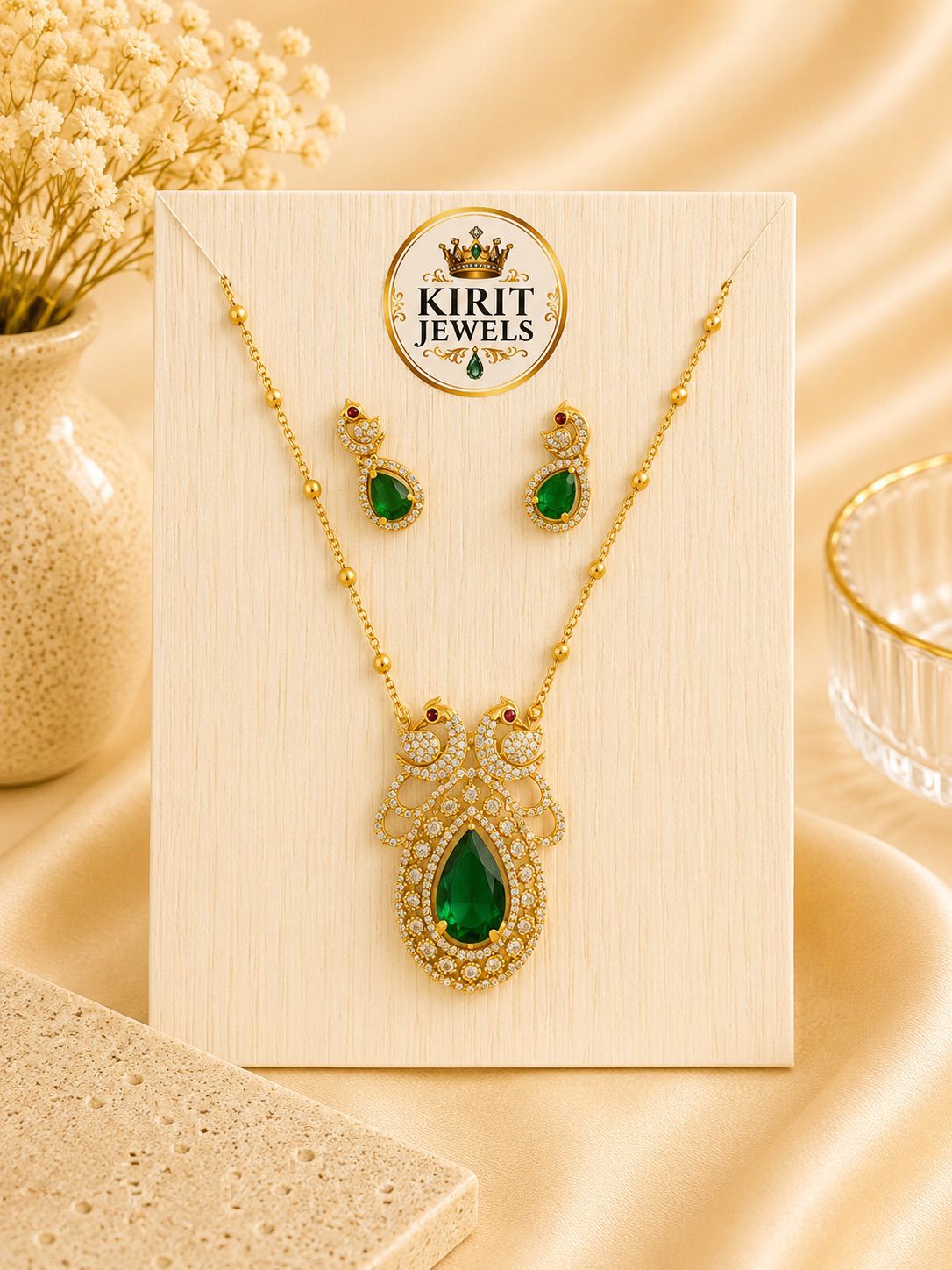Embrald Peacock Pendant