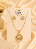 Ivory Leaf Mosanite Pendant