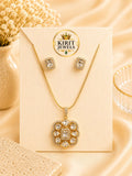 Ivory Flower Mosanite Pendant