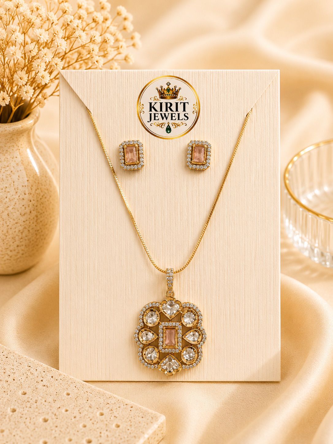 Blush Flower Pendant