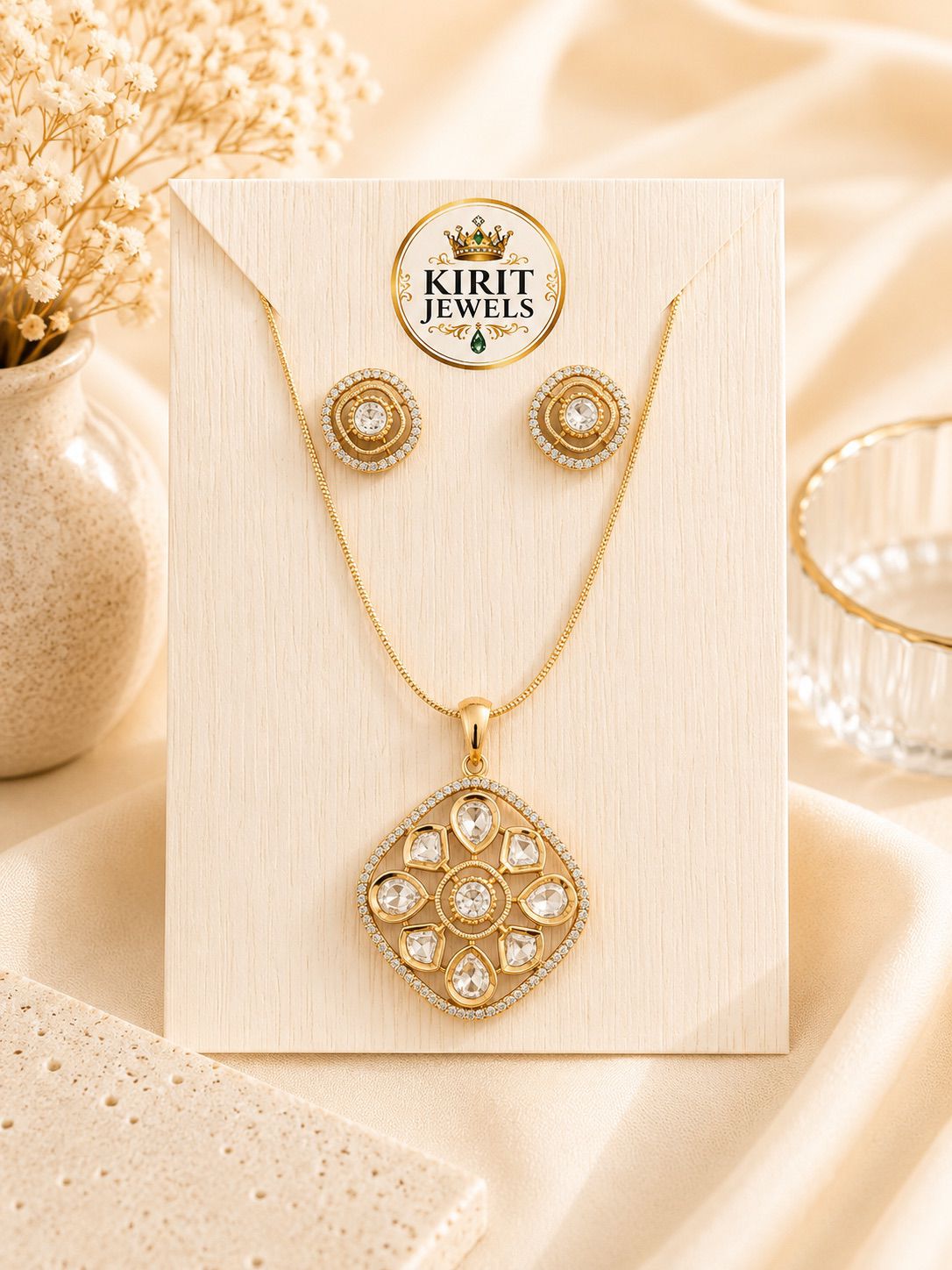 Square Mosanite Pendant
