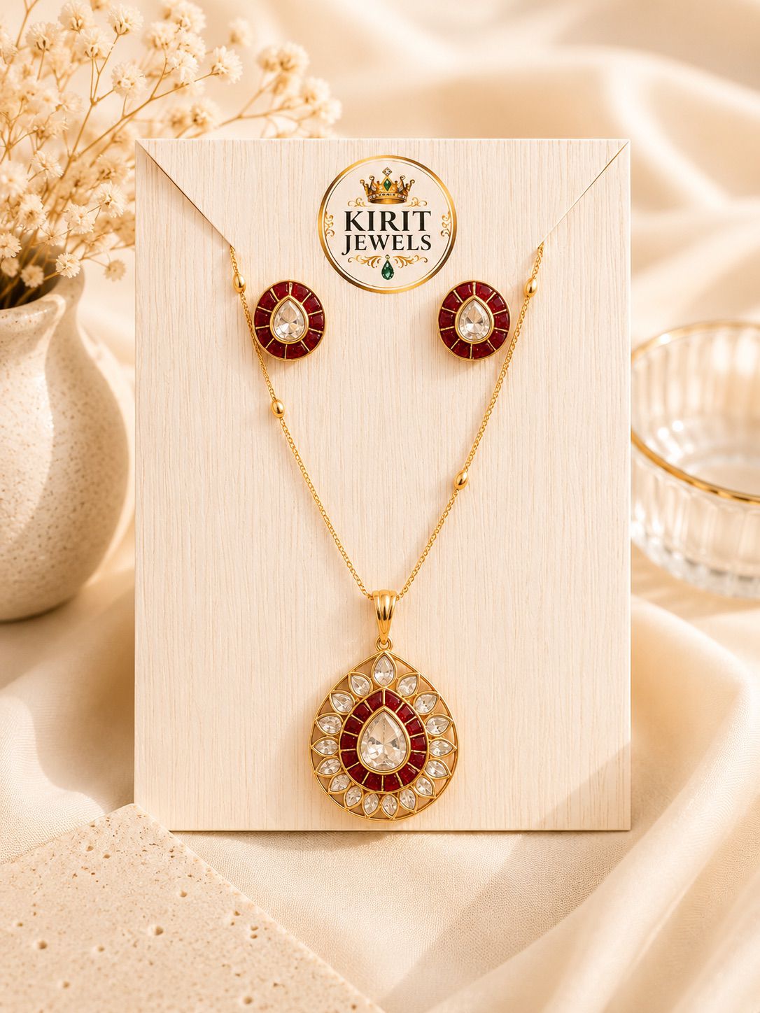 Ruby Mosanite Pendant