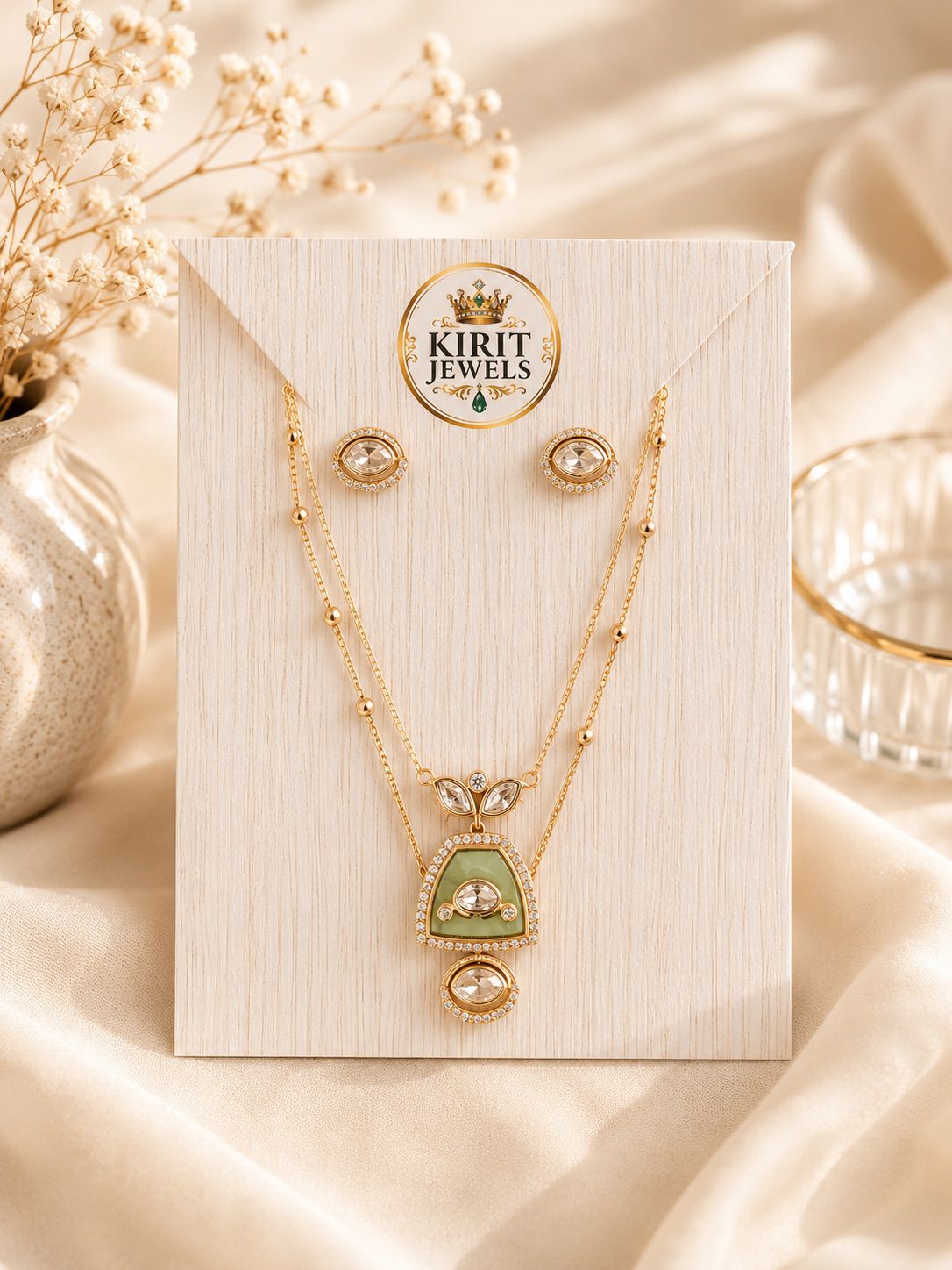 Mint double chain Pendant