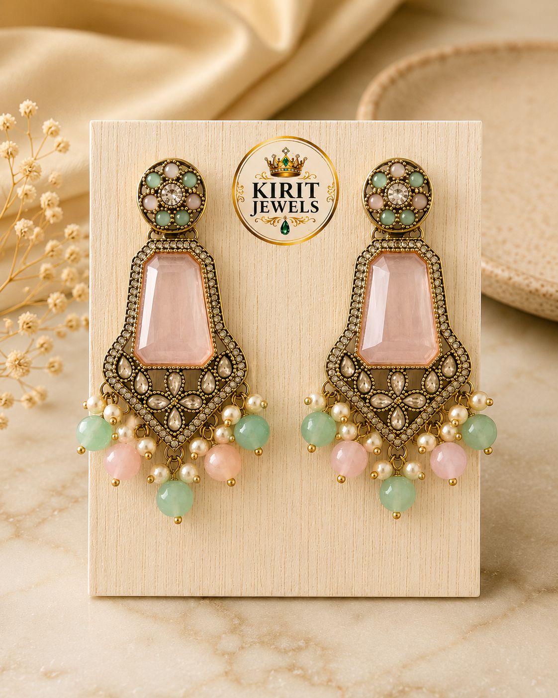 Pastel jharokha Earrings