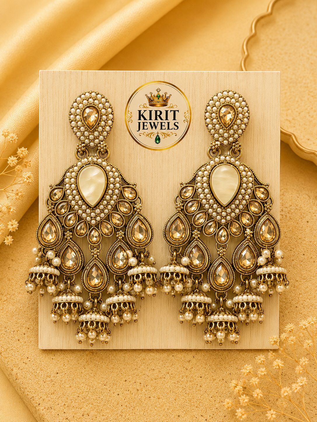 Ivory Peacock Earrings