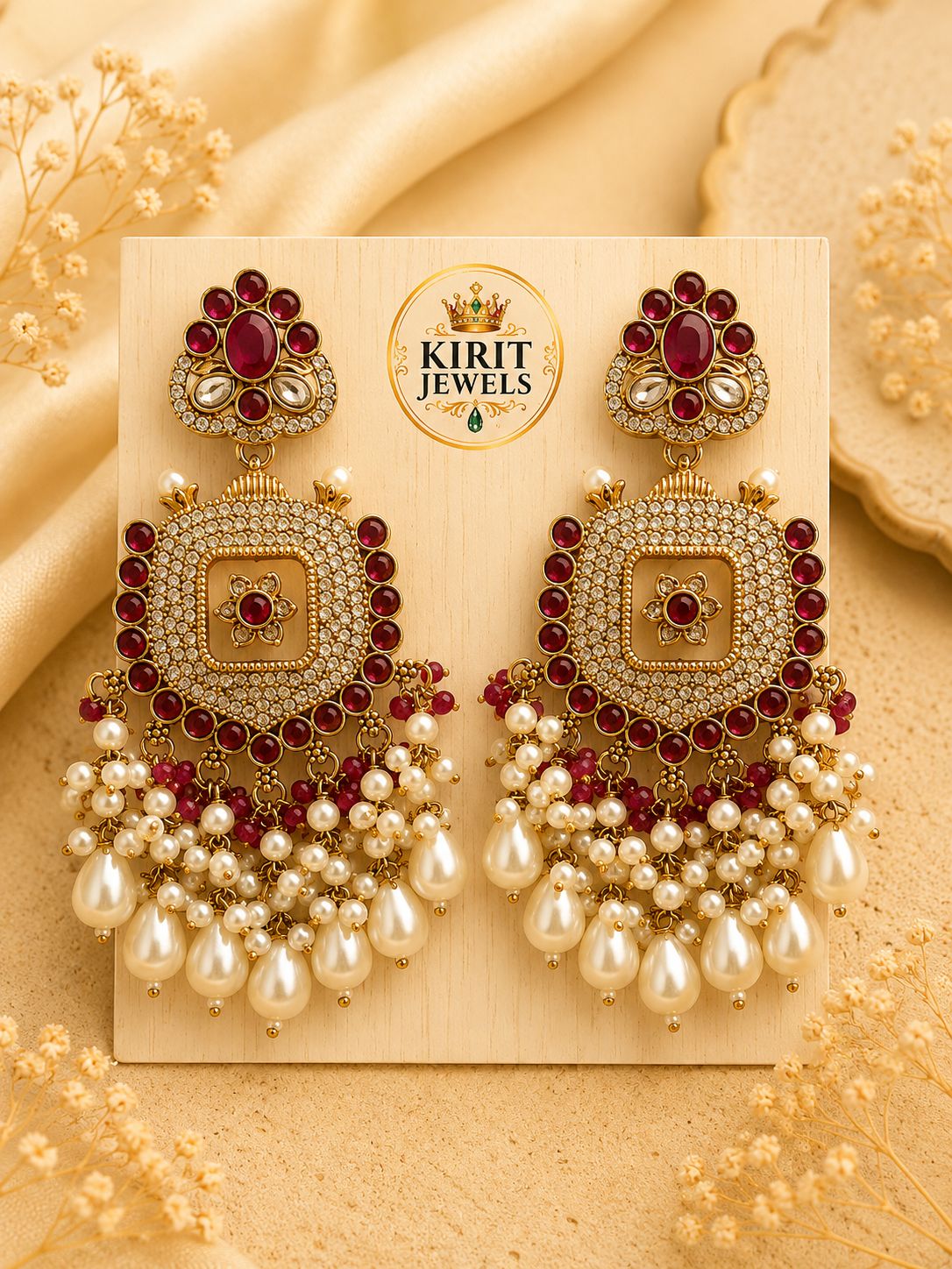 Ruh Gulabi Earrings