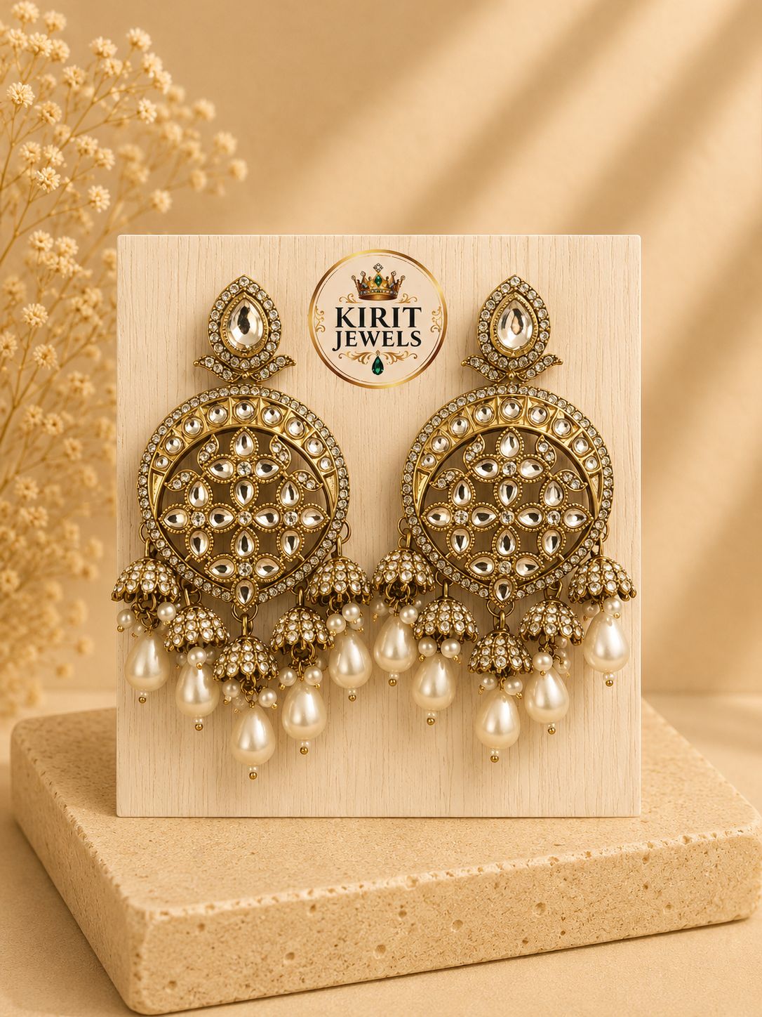 White Noor Earrings