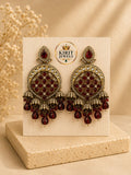 Maroon Noor Earrings