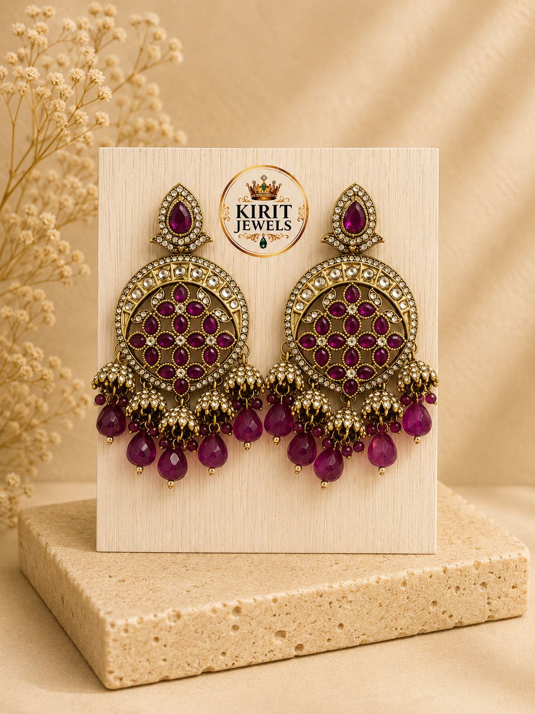 Purple Noor Earrings